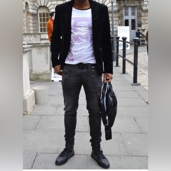 MEXX Black Velvet Velour Blazer - Picture 6 of 6